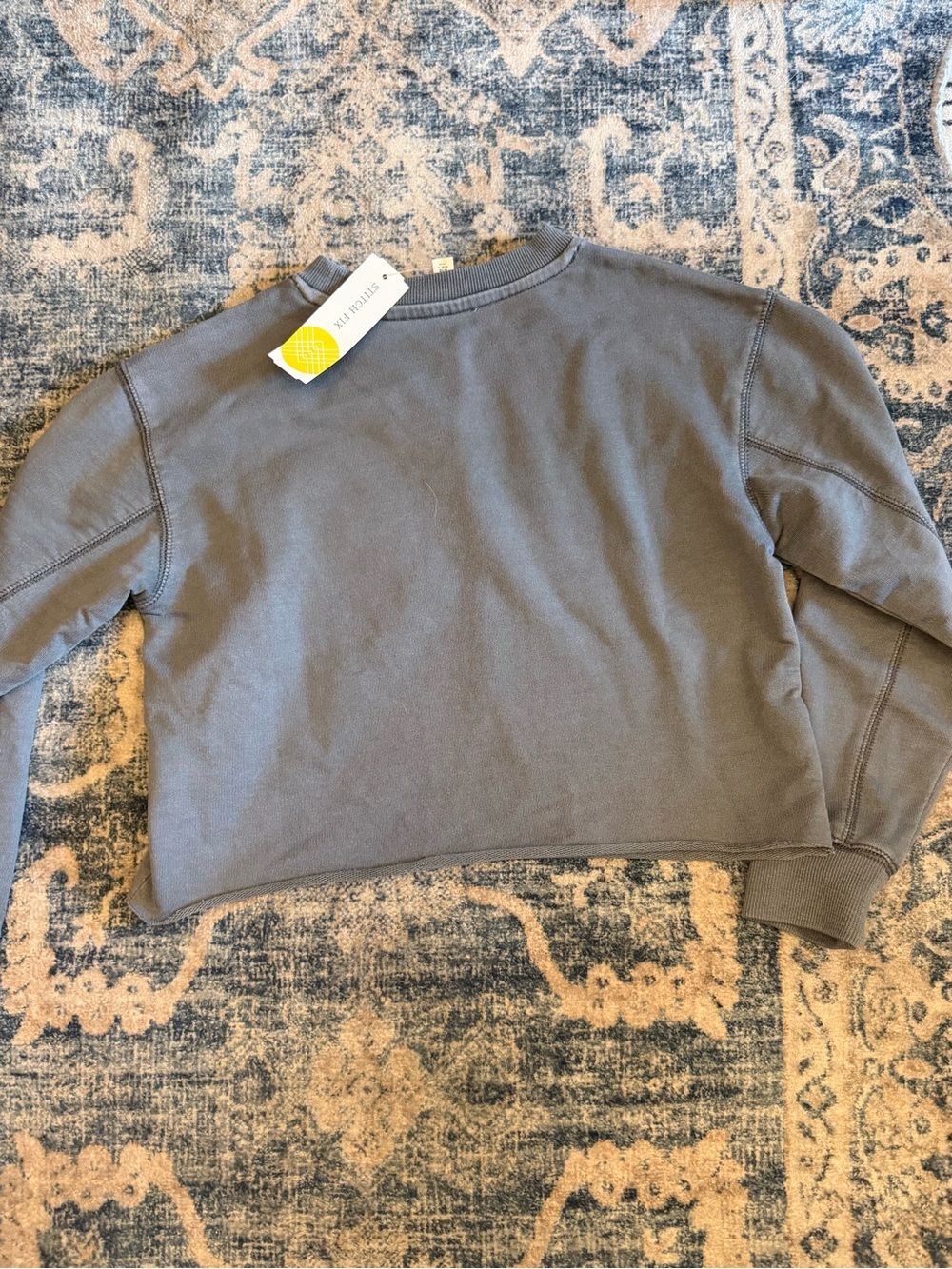 Kids Forest Bear Graphic cropped Sweatshirt - Gray - Picture 3 of 3